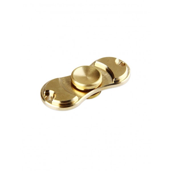 Brass Hand Spinner Fidget Toy with Two Spins