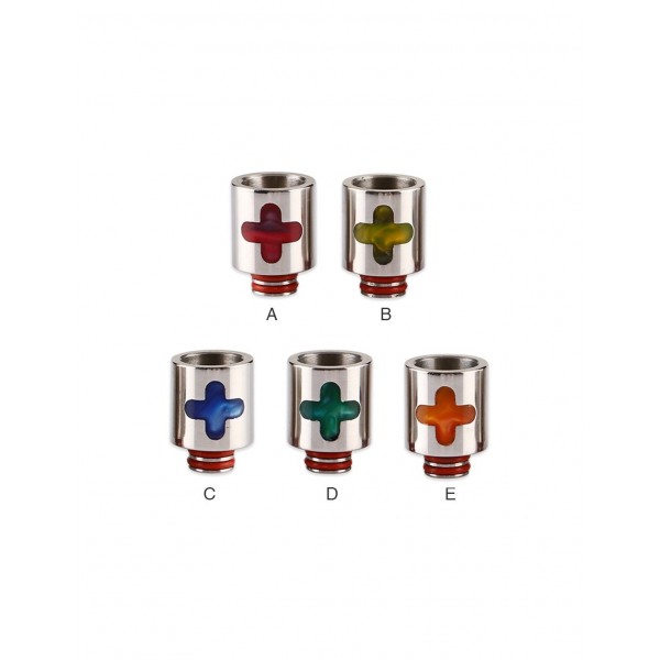 Stainless Steel Resin Cross 510 Drip Tip 0280